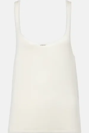 Saint Laurent Cashmere, wool, and silk tank top