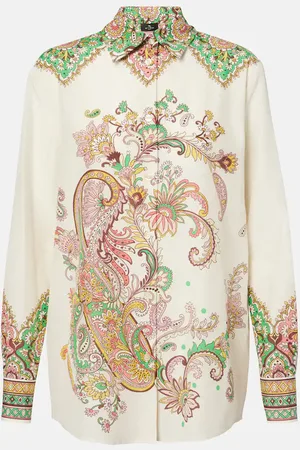 Etro Printed cotton and silk shirt