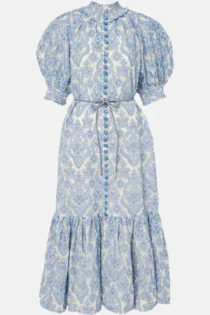 ZIMMERMANN Wylie Lantern printed cotton midi dress