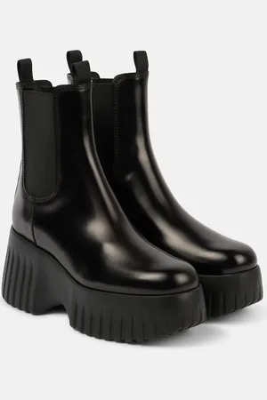 Hogan H-Stripes 651 leather-trimmed Chelsea boots