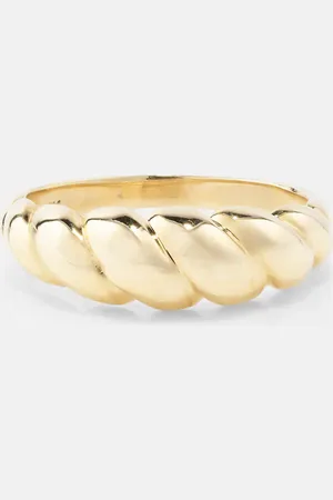 STONE AND STRAND Brioche 10kt yellow ring