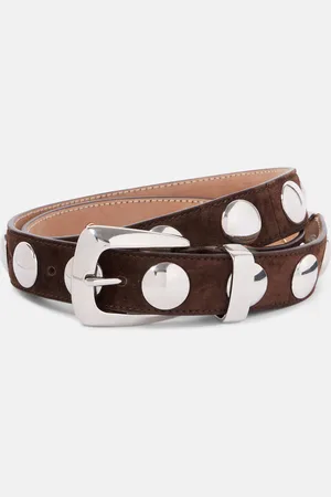 Khaite Benny studded suede belt