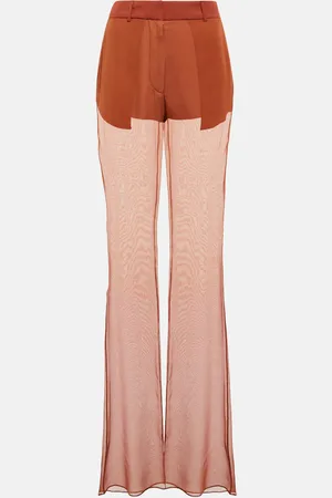 Nensi Dojaka Mid-rise wide-leg silk pants