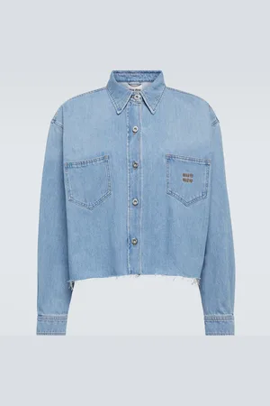 Miu Miu Cropped denim shirt