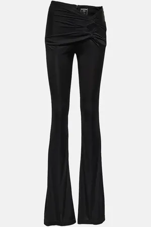 VERSACE X Dua Lipa gathered jersey flared pants