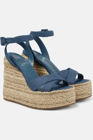 Christian Louboutin Mariza Zeppa canvas espadrille sandals