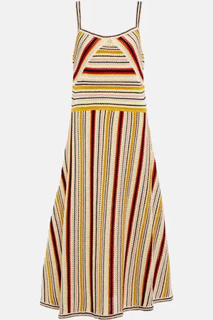 ZIMMERMANN Vitali stripe crochet midi dress