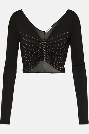 Paco rabanne Embellished crop top