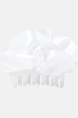 Jennifer Behr Ruffled silk-blend satin hair clip