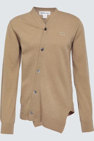 Comme des Garçons X Lacoste asymmetric wool cardigan