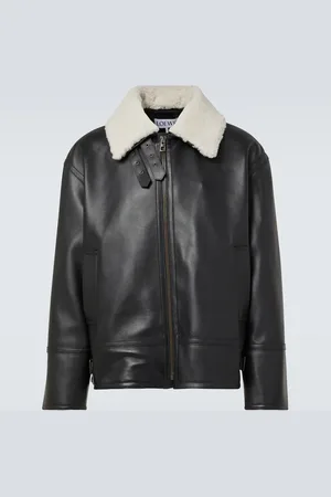 Loewe Shearling-trimmed leather jacket