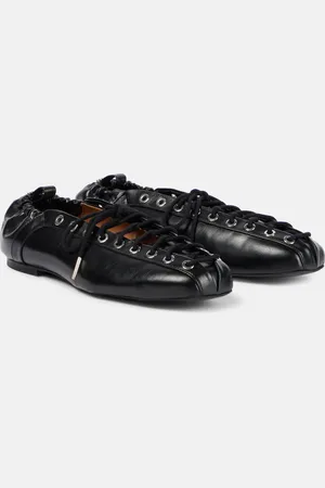 Ganni Lace-up ballet flats