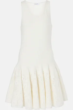 Alaïa Skater cotton lace minidress