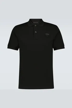 Prada Short-sleeved cotton polo shirt
