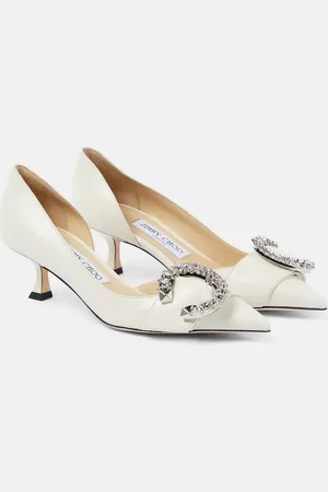 Jimmy Choo Melva 50 embellished leather pumps