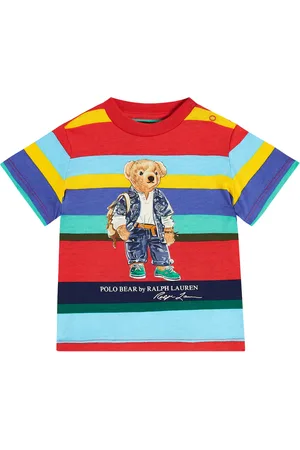Ralph Lauren Baby Polo Bear striped cotton T-shirt
