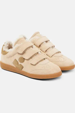 Isabel Marant Beth shearling-trimmed leather sneakers