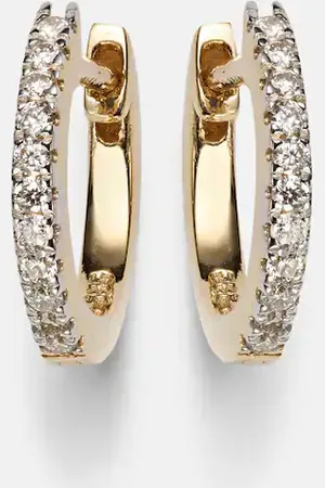 Mateo 14kt huggie earrings with diamonds