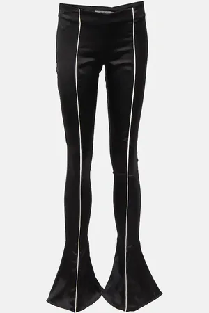 Didu Low-rise flared silk satin pants
