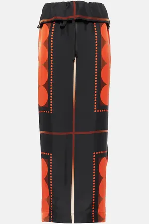 Khaite Lilila printed silk maxi skirt