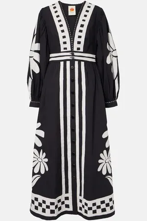 Farm Rio Nature printed cotton maxi dress