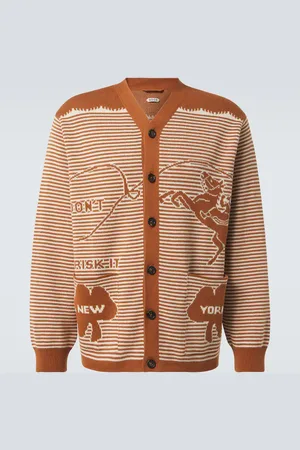 BODE Buckaroo striped cotton cardigan