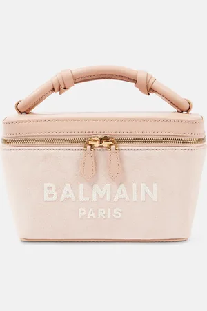 Balmain B-Army suede and leather vanity bag