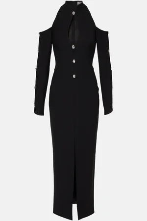Rasario Crystal-embellished crÃªpe midi dress