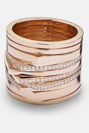 Repossi Antifer 18kt rose gold ring with diamonds