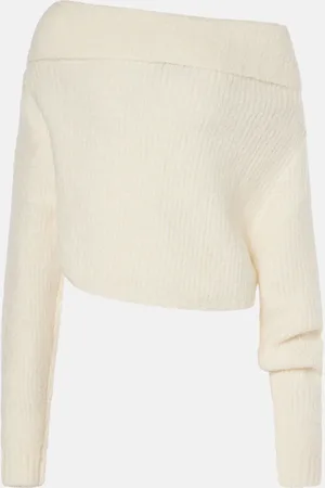CHRISTOPHER ESBER Off-shoulder bouclÃ© sweater