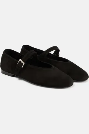 The Row Suede ballet flats