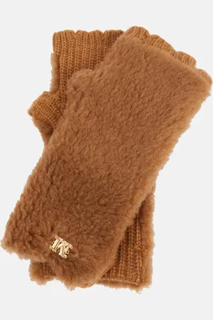 Max Mara Manny fingerless teddy gloves