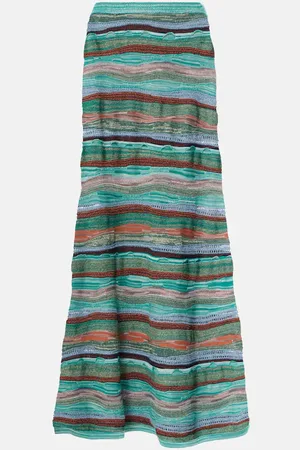 ULLA JOHNSON Rosen knitted cotton-blend midi skirt