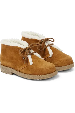 PèPè Shearling-lined suede desert boots