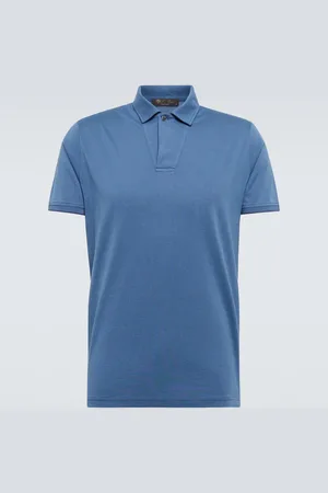 Loro Piana Cotton and silk piquÃ© polo shirt