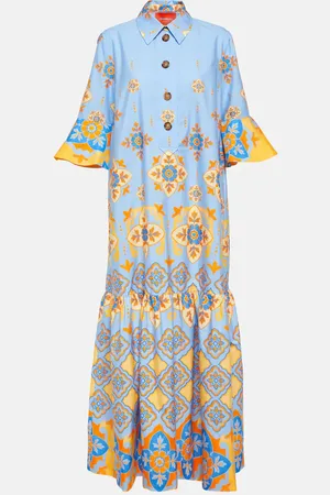 La DoubleJ Artemis printed cotton poplin maxi dress