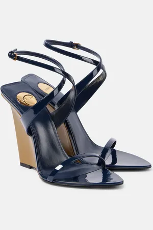 Saint Laurent SalomÃ© 110 patent leather wedge sandals