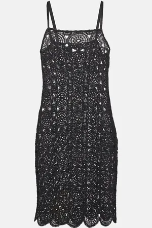 ROTATE Silke cotton-blend crochet minidress