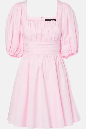 ROTATE Puff-sleeve cotton minidress