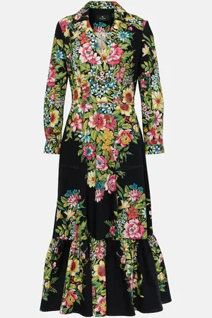 Etro Printed cotton midi dress
