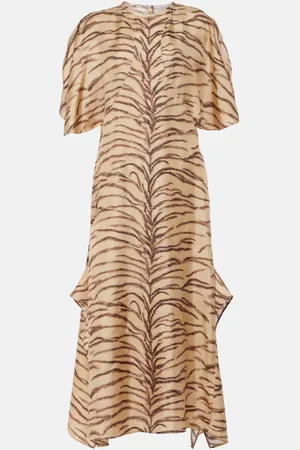 Stella McCartney Printed silk midi dress