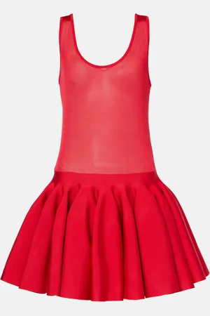 Alaïa Sheer knitted minidress