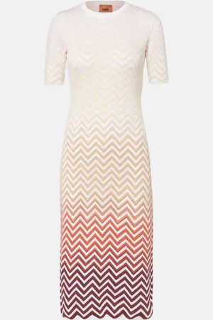 Missoni Zigzag cotton-blend midi dress
