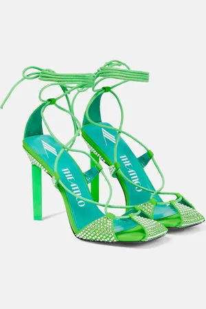 The Attico Adele lace-up crystal-embellished sandals