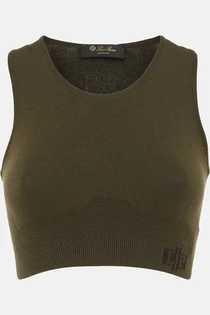 Loro Piana Ribbed-knit silk-blend sports bra