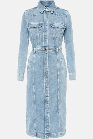 7 for all Mankind Luxe denim midi dress