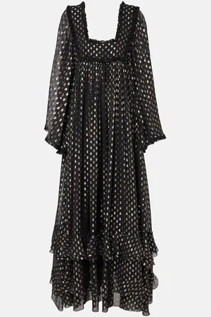 Chloé Polka-dot jacquard silk-blend lamÃ© gown