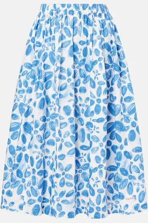 Marni High-rise cotton midi skirt