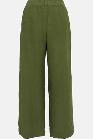 Velvet Lola high-rise wide-leg linen pants