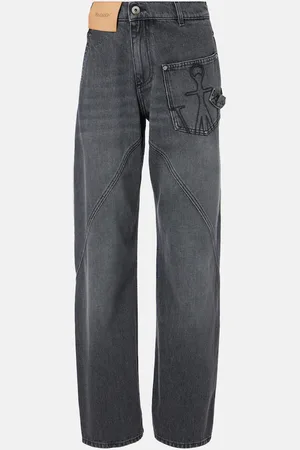 J.W.Anderson Twisted faded wide-leg jeans